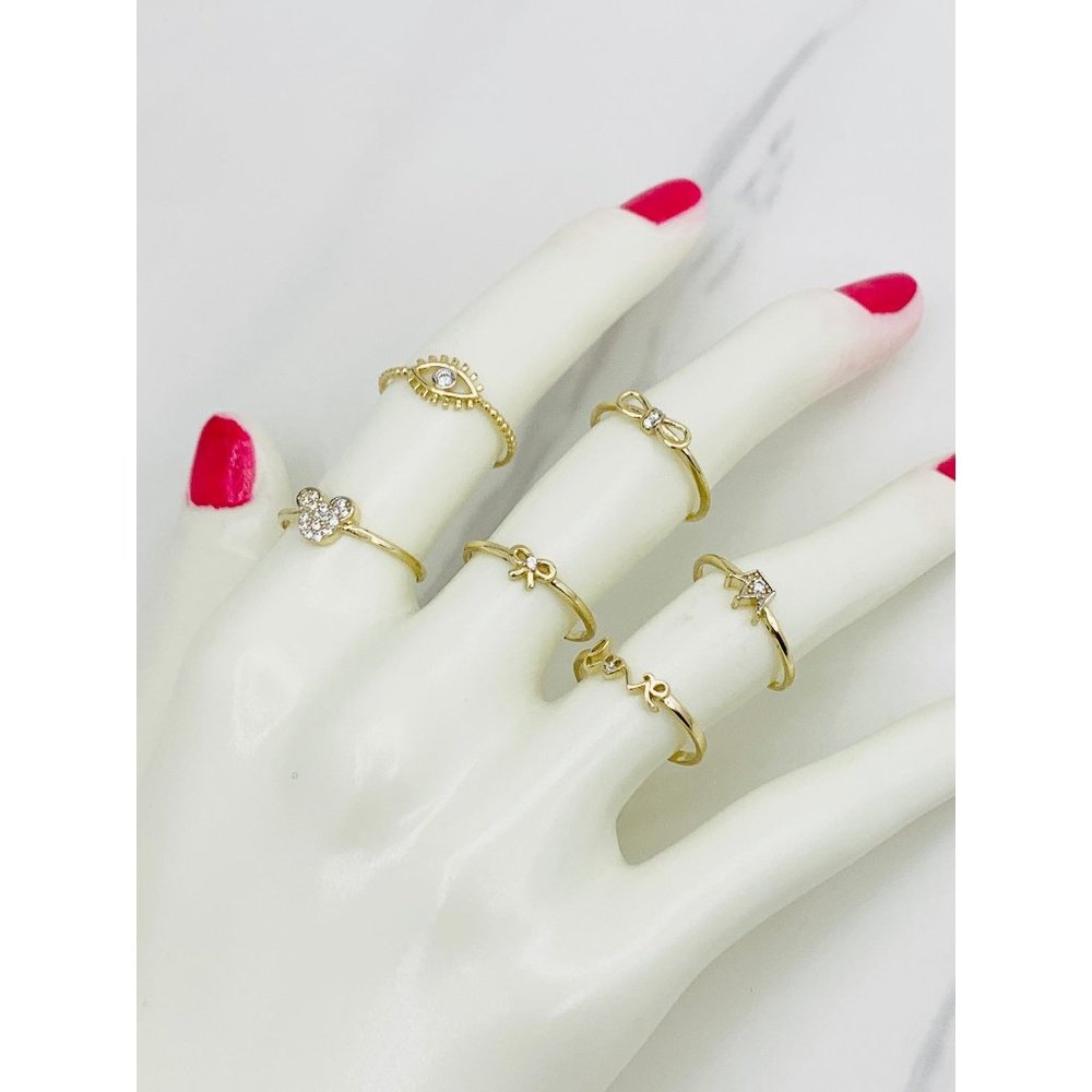 10k Solid Gold Ring Minimalist Stackable Crown, B… - image 1